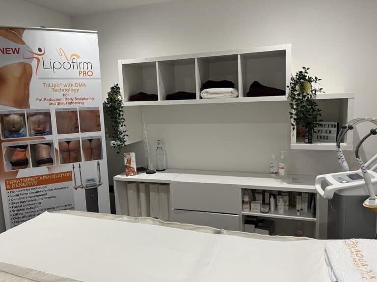A clinic treatment room used for microneedling treatments